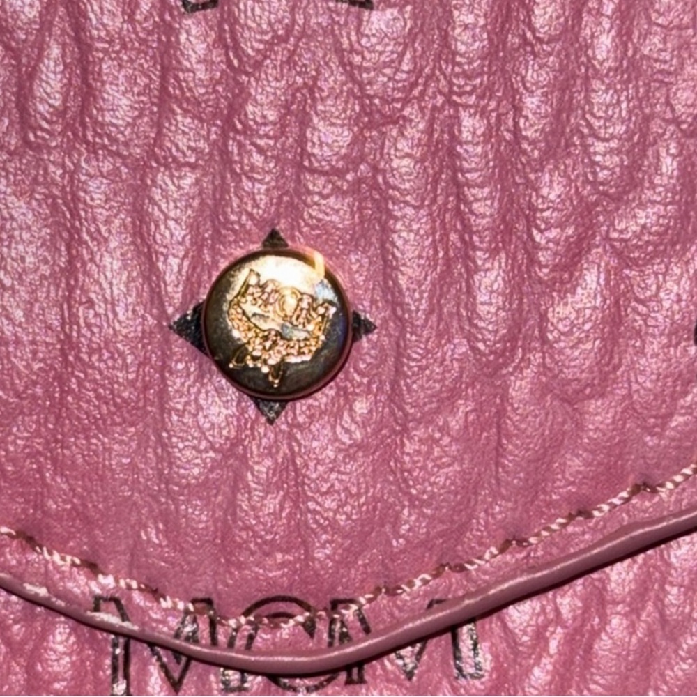NEW w/Box MCM VIP Clutch or Crossbody in Pink  9” x 6” - Picture 9 of 13